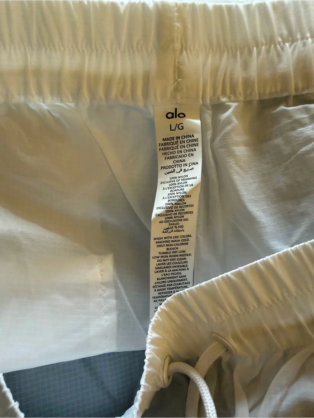 ALO Yoga Cloud Nine Sheer White Relaxed Drawstring Pants NWOT